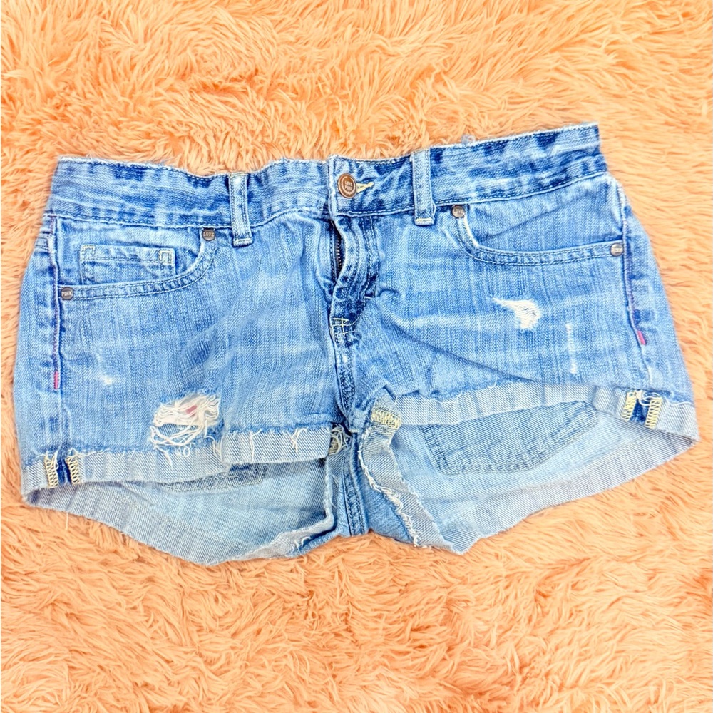 PINK Victoria's Secret Light Blue Jean Shorts